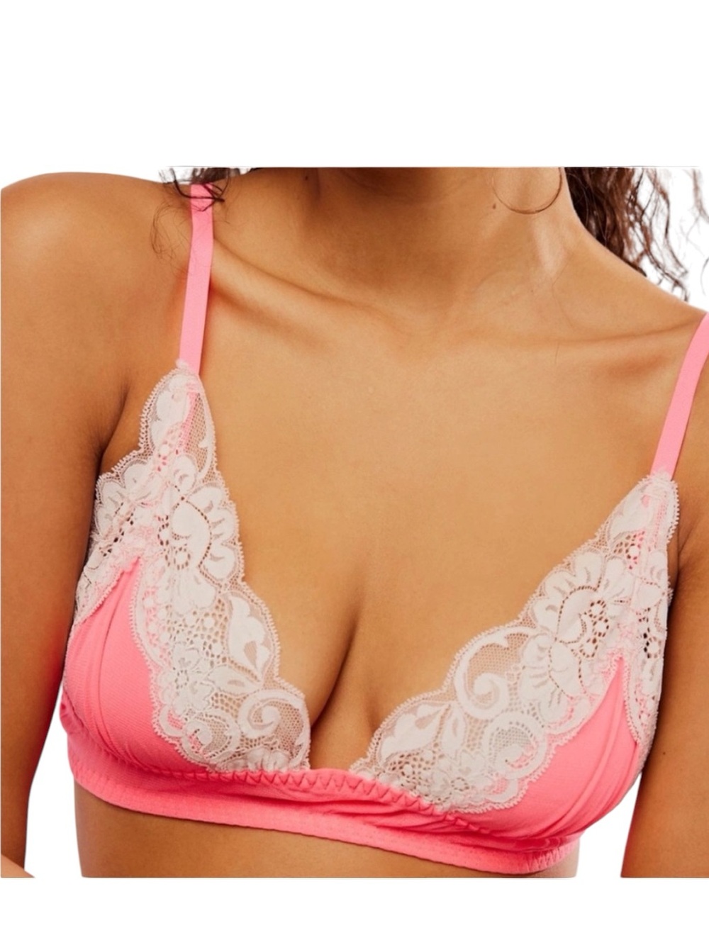 Free People x Hah On The Double Bralette Bubblegum Pink Neon XS New with Tags